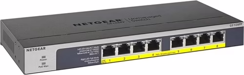 SWITCH NETGEAR 8PTOS GIGABIT GS108PP-100EUS | 0606449130034 imagen 2