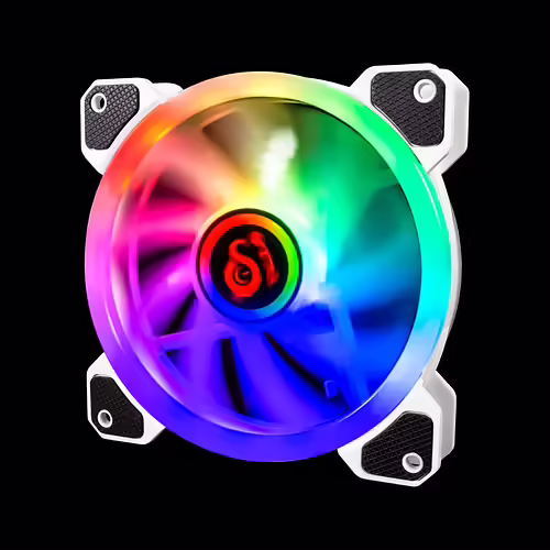 TALIUS Ventilador caja RGB Iris 16Led 12cm Blanco | TAL-FAN06WHT | 8436550235838 imagen 2