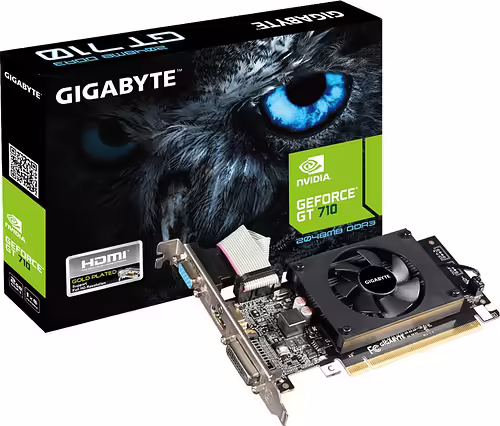TARJETA GRAFICA GIGABYTE GT 710 2GB DDR3 GV-N710D3-2GL | 4719331316464 imagen 2