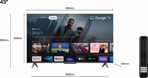 TCL 43C649 43`` 4K Ultra HD Smart TV Wifi Titanio | 5901292520687 imagen 2