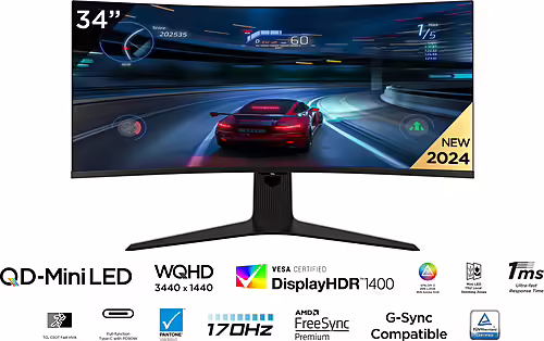 TCL R83 34R83Q pantalla para PC 94 cm (37``) 3440 x 1440 Pixeles LED Negro, Blan | 5901292523664 imagen 4