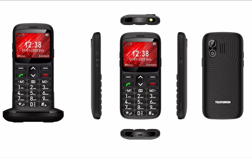 Telefunken S520 5,87 cm (2.31``) 95 g Negro Teléfono para personas mayores | TF-GSM-520-CAR-BK | 7640256380094 imagen 4