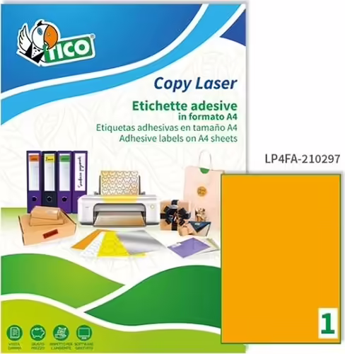 Tico LP4FA-210297 etiqueta autoadhesiva Rectángulo Permanente Naranja 70 pieza( | 8007827270229 imagen 2