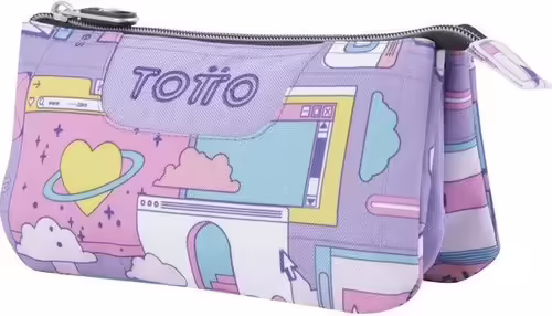 Totto AC52ECO012-2210Z-2QI caja de lápices Estuche suave Poliéster Azul, Rosa, | 7704758566599 imagen 2