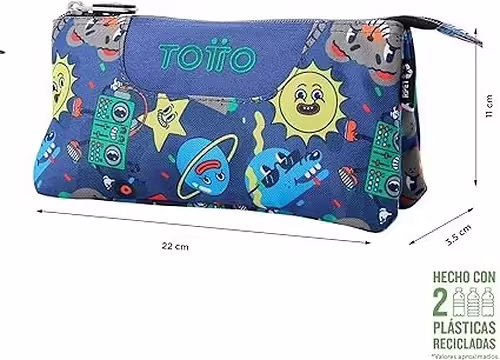 Totto Estuche Escolar 3 compartimentos tablero Tello | AC52ECO012-2416Z-8JZ | 7704758835237 imagen 2