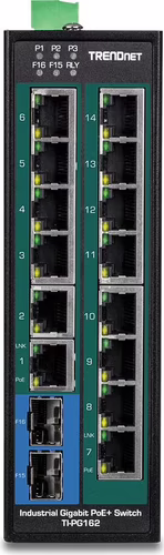 Trendnet switch Gigabit Ethernet (10/100/1000) Negro | TI-PG162 | 0710931161748 imagen 2