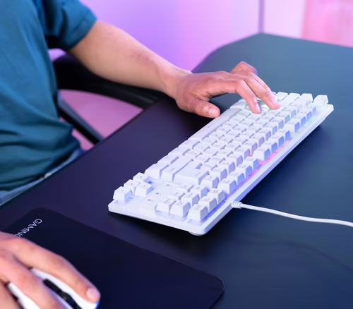 Trust GXT 833W Thado teclado Juego USB QWERTY Español Blanco | 8713439247398 imagen 6