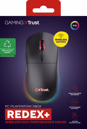 Ratón Gaming Trust GXT 927 Redex+ RGB RF USB-A (25127) | 8713439251272 imagen 8