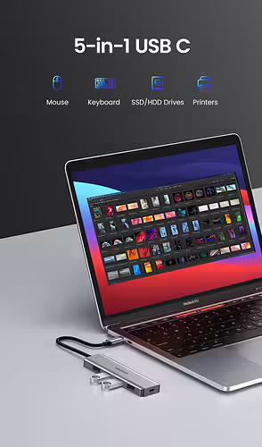 Ugreen 70336 hub de interfaz USB 3.2 Gen 1 (3.1 Gen 1) Type-C 5000 Mbit/s | UG70336 | 6957303873364 imagen 7