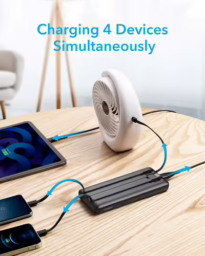 VEGER C20 VG-W2047 PowerBank 20000mAh with cables bulit-in | 6970453554211 imagen 2