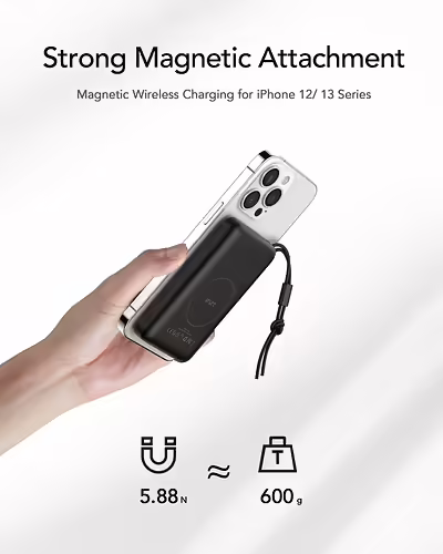 VEGER MagOn W1151-B 10000mAh powerbank Magnetic Wireless PD20W | VG-W1151-B | 6970453555812 imagen 2