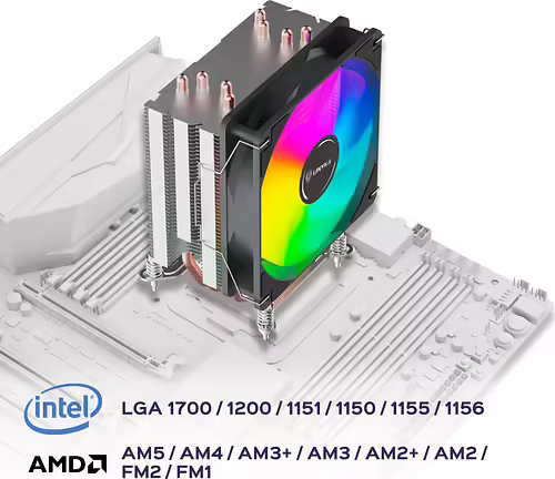 Ventilador UNYKA UNYCOOL H40 ARGB 90mm Gris (UK324101) | 18436617921206 imagen 7