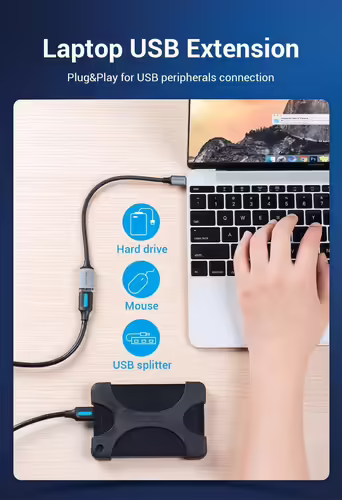 Vention Conversor CCWHB/ USB Tipo-C Macho - USB Hembra/ 15cm | 6922794755062 imagen 3