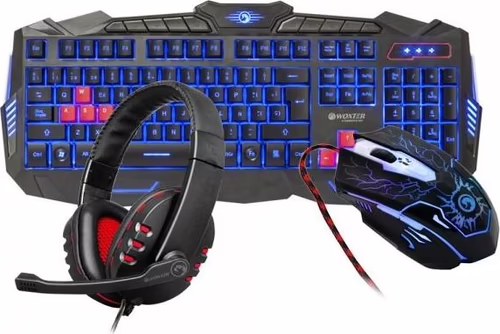 WOXTER GAMING STINGER FX80 MEGAKIT COMBO TECLADO/RATON/AURICULARES KHM USBGM26-0 | GM26-004 | 8435089023206 imagen 3