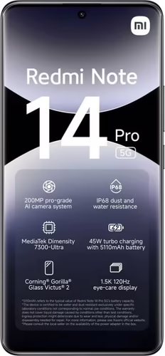 Smartp XIAOMI Redmi Note 14 Pro 6.67``8Gb 256Gb 5G Negro | MZB0I8BEU | 6941812737118 imagen 2