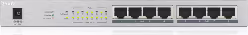 ZYXEL No administrado Gigabit Ethernet (10/100/1000) EnergÍa sobre Ethernet ( | GS1008HP-EU0101F | 4718937604135 imagen 3