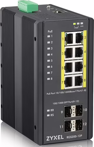 Zyxel RGS200-12P Gestionado L2 Gigabit Ethernet (10/100/1000) Energͭa sobre Eth | RGS200-12P-ZZ0101F | 4718937592050 imagen 2
