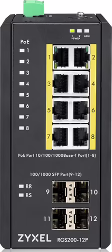 Zyxel RGS200-12P Gestionado L2 Gigabit Ethernet (10/100/1000) Energͭa sobre Eth | RGS200-12P-ZZ0101F | 4718937592050 imagen 3
