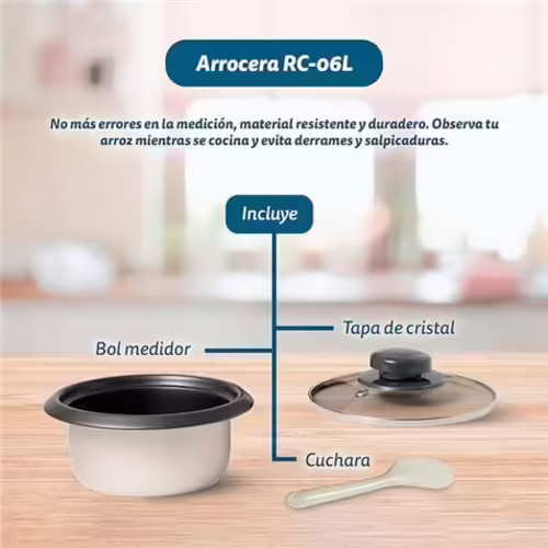 ARROCERA INOX 0.6 LITROS 300W GRUNKEL | RC-06L | 8426156018447 imagen 2