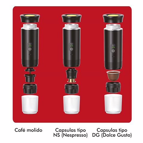 CAFETERA PORTATIL 3 EN 1 XPRESSCUP NEGRA MUVIP | MV0646 | 8436049041704 imagen 7