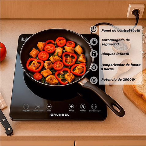 COCINA ELECTRICA 1 FUEGO 2000W GRUNKEL | IFR-2000 | 8426156019062 imagen 2