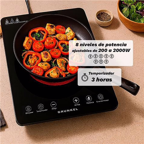 COCINA ELECTRICA 1 FUEGO 2000W GRUNKEL | IFR-2000 | 8426156019062 imagen 3