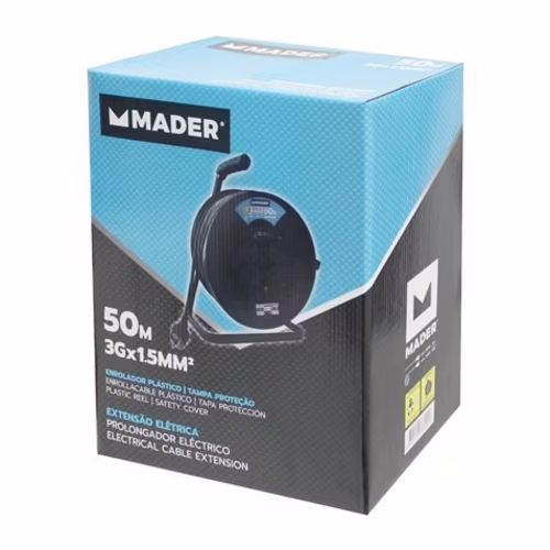 ENROLLADOR DE CABLE 50 METROS CABLE 3X1.5MM MADER | 68024 | 5602225680248 imagen 2