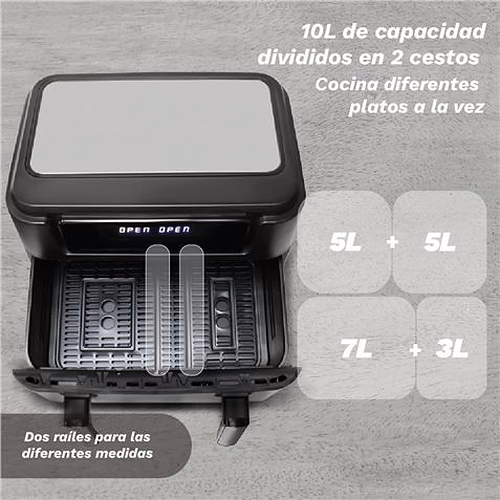 FREIDORA DE AIRE 10 LITROS 2800W CUBETOS FLEXIBLES GRUNKEL | DUALFLEXFRYER | 8426156019024 imagen 6