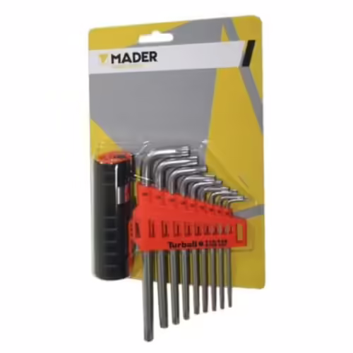 JUEGO LLAVES TORX CON ORIFICIO 9 PCS Y ADAPTADOR MADER | 57529 | 5602225575292 imagen 4