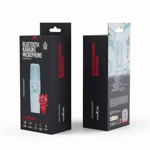 MICROFONO KARAOKE BLUETOOTH MXBM-500 AZUL MAXLIFE | OEM0200493 | 5900495094032 imagen 2