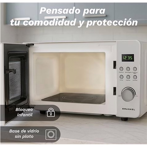 MICROONDAS SIN PLATO CON GRILL 20 LITROS 700W GRUNKEL | MWD-20FLAT imagen 2