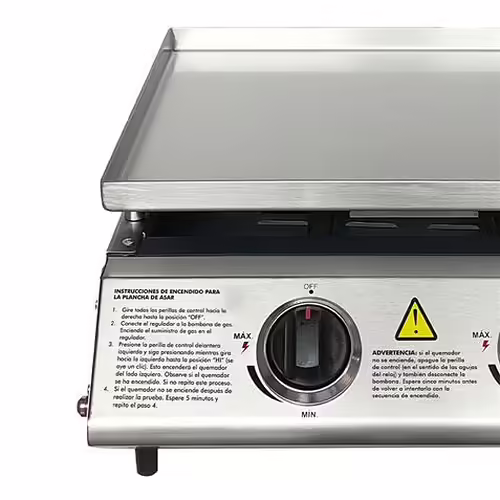 PLANCHA DE ASAR 2 FUEGOS INOXIDABLE MUVIP | MV0616 | 8436049040776 imagen 2