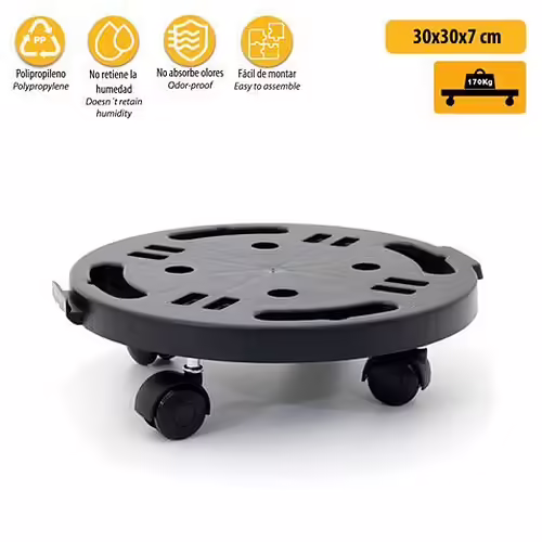 PLATAFORMA REDONDA CON RUEDAS 300X300X30MM ARTPLAST | L3030N | 8010693120987 imagen 2