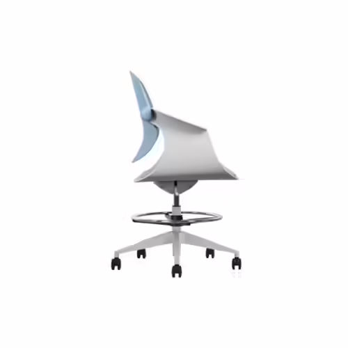 SILLA / TABURETE DE OFICINA TOP WORK AZUL CROMAD | CR1153 | 8436049036748 imagen 4