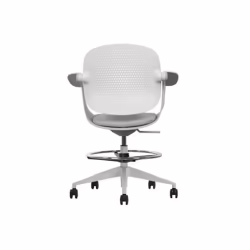 SILLA / TABURETE DE OFICINA TOP WORK GRIS CLARO CROMAD | CR1154 | 8436049036755 imagen 3