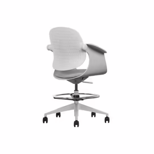 SILLA / TABURETE DE OFICINA TOP WORK GRIS CLARO CROMAD | CR1154 | 8436049036755 imagen 5
