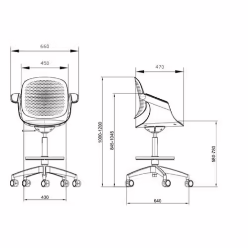 SILLA / TABURETE DE OFICINA TOP WORK GRIS CLARO CROMAD | CR1154 | 8436049036755 imagen 6
