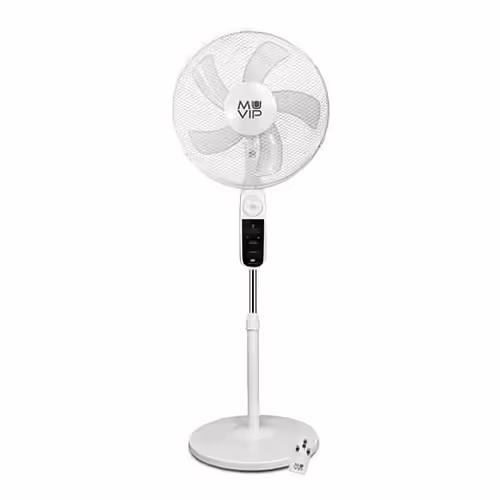 VENTILADOR DE PIE SOLAR 40CM | LUZ | USB | 12000MAH |4 VELOCIDADES MUVIP | MV0598 | 8436049040035 imagen 2