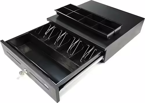 CAJON PORTAMONEDAS AVPOS U285 41CM ACERO ALTA RESISTENCIA BANDEJA EXTRAIBLE | AVP-CASH-U285 | 0632556693247 imagen 4