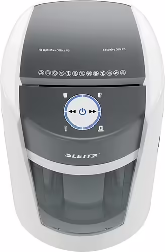 DESTRUCTORA LEITZ IQ OPTIMAX OFFICE P5 AUTOMATICA 35L WHITE | 8360-00-00 | 4002432137626 imagen 4