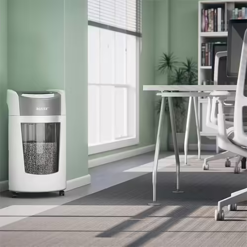 DESTRUCTORA LEITZ IQ OPTIMAX OFFICE P5 AUTOMATICA 35L WHITE | 8360-00-00 | 4002432137626 imagen 6