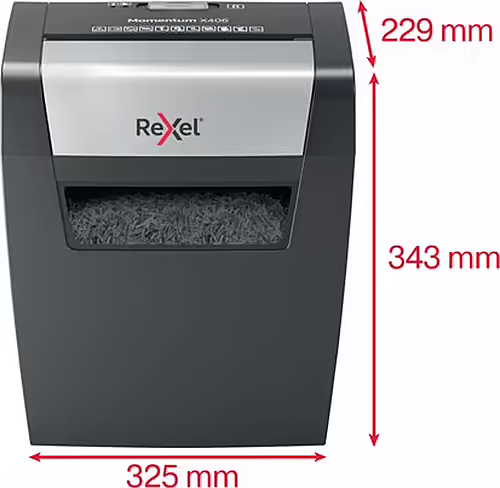 DESTRUCTORA REXEL MOMENTUM X406 CORTE CRUZADO | 2104569EU | 5028252523189 imagen 4