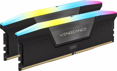 KIT MEMORIA RAM CORSAIR VENGEANCE 16GB (2X8GB) DDR5 5200MHZ RGB CL40 BLACK | CMH16GX5M2B5200C40 | 840440488477 imagen 2