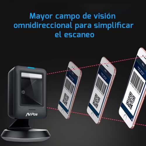LECTOR AVPOS CODIGOS 1D + 2D + QR 630 SOBREMESA USB | AVP-630-2D | 7427246073491 imagen 6