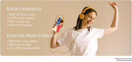 Zte Nubia Music 6,6` HD+ 4+4GB 128GB 5MP/50MP POP Art | 4040102578 | 6902176114250 imagen 5