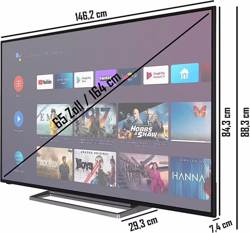 TELEVISOR LED TOSHIBA 65 UHD 4K SMART TV ANDROID WIFI BLUETOOTH DOLBY | 65UA3D63DG | 4024862127503 imagen 3