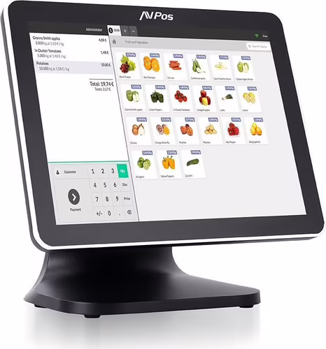 TPV AVPOS K5000 15 ALUMINIO TACTIL INTEL N100/8GB/SSD128GB/WIFI/VISOR 3YR | AVP-K5000B-N1-8128V imagen 4
