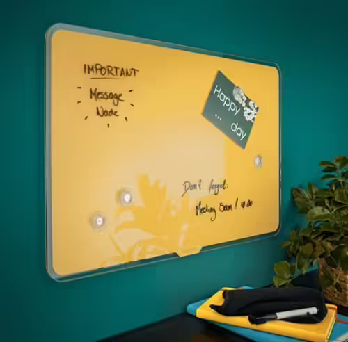 LEITZ PIZARRA PIZARRA DE CRISTAL MAGNETICO COSY 600X400 MM AMARILLO | 70420019 | 4002432126057 imagen 3