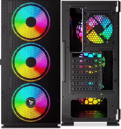 Savio SAVGC-RAPTORX1 carcasa de ordenador Midi Tower Negro | 5901986046301 imagen 5