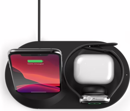 Belkin Cargador inalambrico Qi 7.5W 3 en 1 para Iphone Apple Watch y Airpods Neg | WIZ001VFBK | 0745883795772 imagen 3